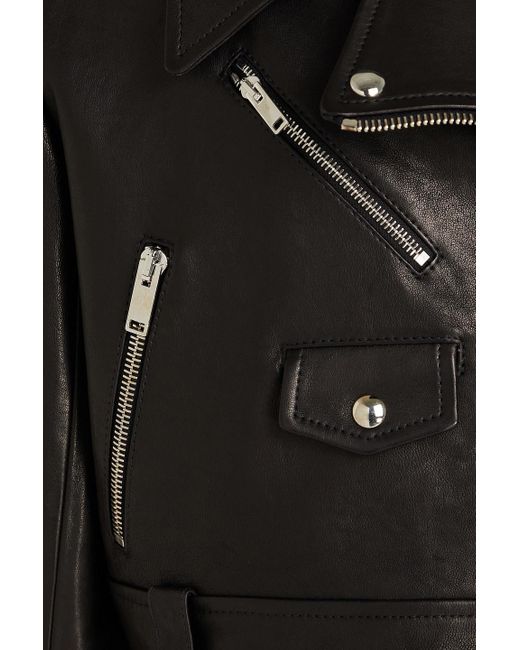 Khaite Black Gelman Leather Biker Jacket
