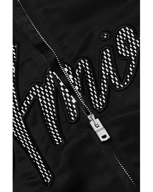 Amiri Black Logo-Appliquéd Padded Shell Bomber Jacket for men
