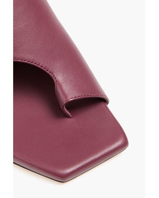 STUDIO AMELIA Red Ida 70 Leather Mules