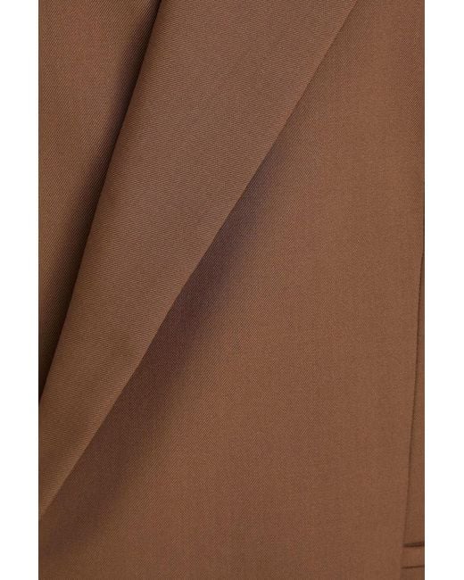 Loulou de Saison Brown Nodo Wool-blend Twill Blazer