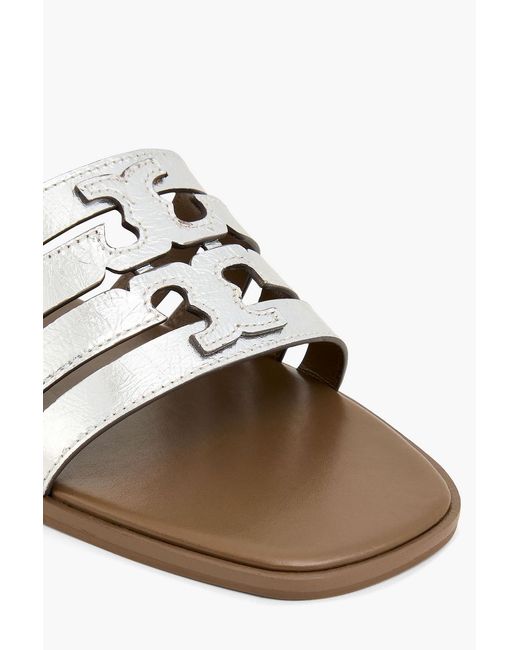 Tory Burch White Ines Leather Sandals