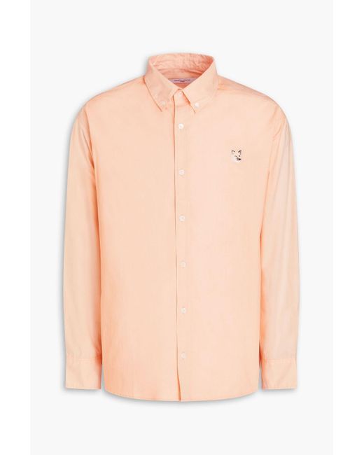Maison Kitsuné Pink Cotton-poplin Shirt for men