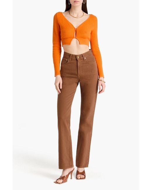 Jacquemus Brown High-rise Bootcut Jeans