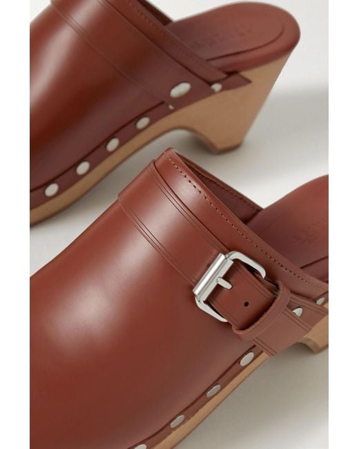 Isabel Marant Brown Titya Studded Leather Clogs