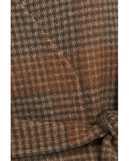 Theory Brown Checked Wool And Cashmere-Blend Jacket