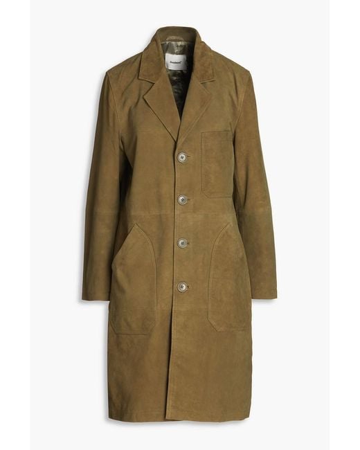 Deadwood Green Painter Suede Coat for men