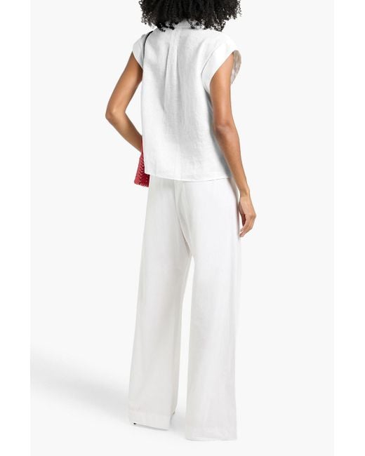 FRAME White The Leisure Linen Shirt