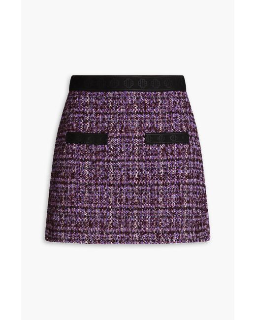 Maje Purple Tweed Mini Skirt
