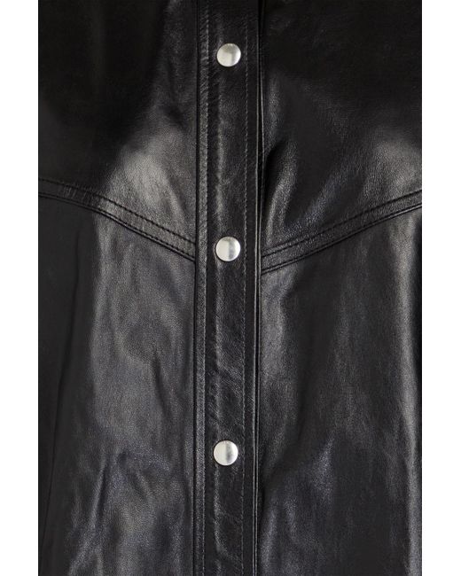 IRO Black Leather Shirt