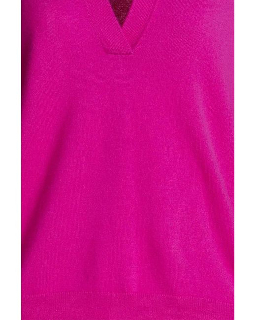 arch4 Pink Gladiolus Cashmere Polo Sweater