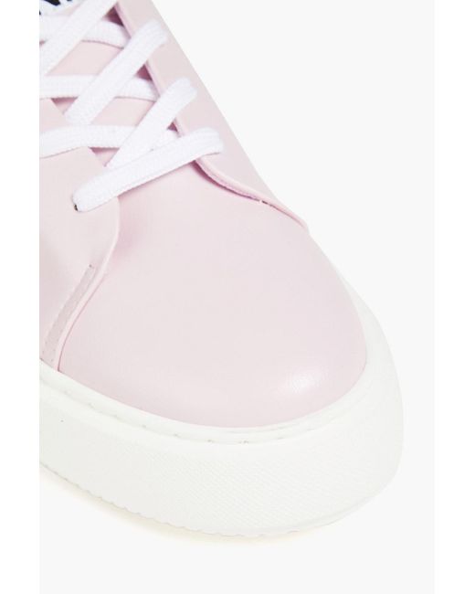 Ganni Pink Leather Sneakers