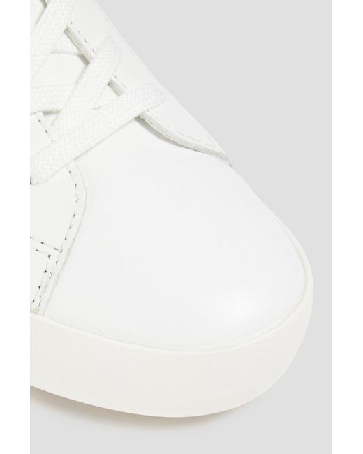 Love Moschino White Glittered Smooth And Snake-effect Leather Sneakers