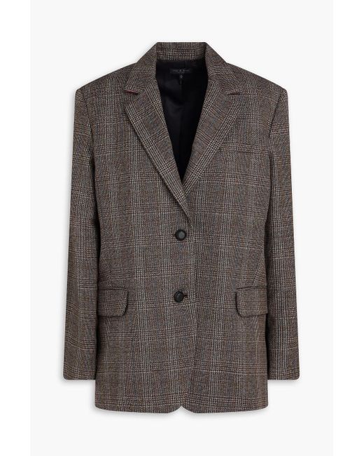Rag & Bone Brown Lainey Checked Wool Blazer