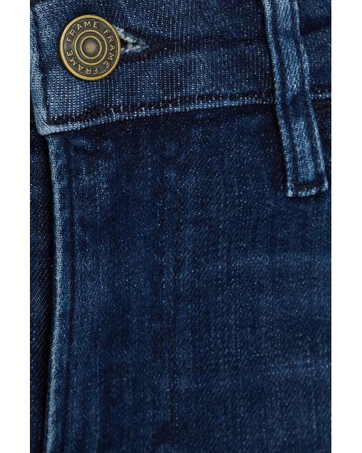 FRAME Blue Le Crop Mini High-rise Bootcut Jeans