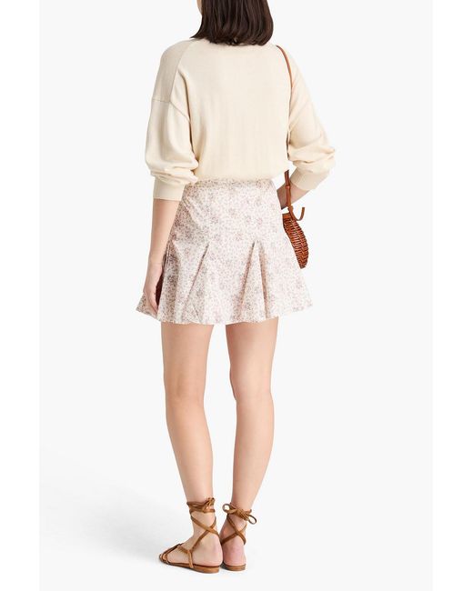 Polo Ralph Lauren Pink Floral-Print Cotton-Poplin Mini Skirt