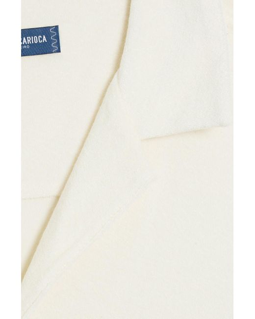 Frescobol Carioca Hemd aus frottee aus einer baumwoll-, lyocell-leinenmischung in Natural für Herren