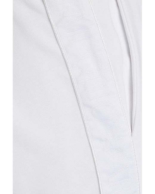 Emporio Armani White French Cotton-blend Terry Track Pants
