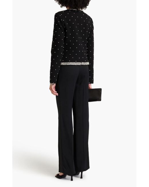 Rebecca Vallance Black After Hours Crystal-embellished Crepe Jacket