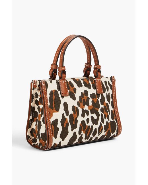 Tory Burch Ella Leopard-print Canvas Tote in Natural | Lyst