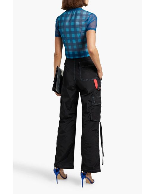Emilio Pucci Black Taffeta Cargo Pants