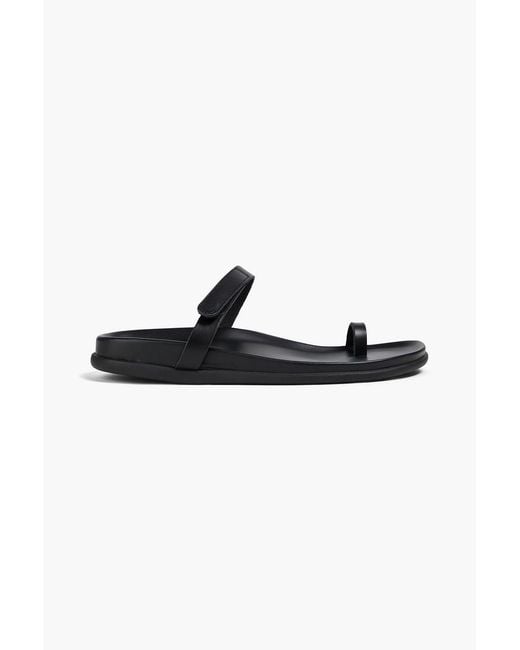 Ancient Greek Sandals Black Dokos Leather Sandals