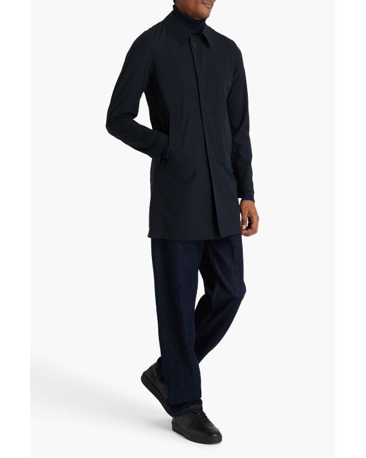 Herno Blue Shell Raincoat for men