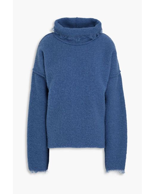 Rohe Blue Oversized Brushed Wool-blend Turtleneck Sweater