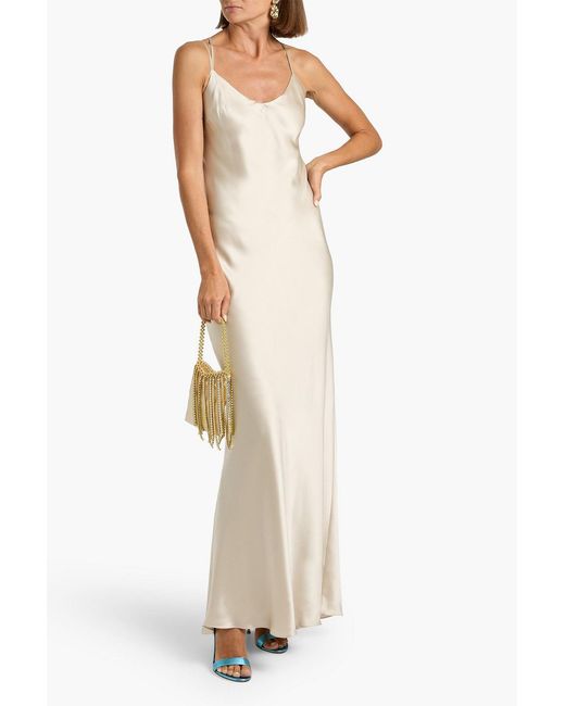 mason silk dress Michelle Mason Sleeveless Silk Gown