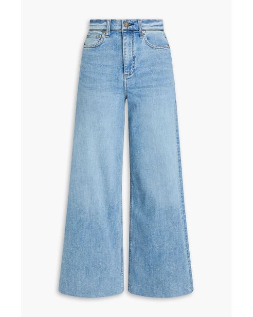 Rag & Bone Blue Sofie High-Rise Wide-Leg Jeans