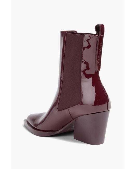 Zimmermann Purple Patent-leather Chelsea Boots