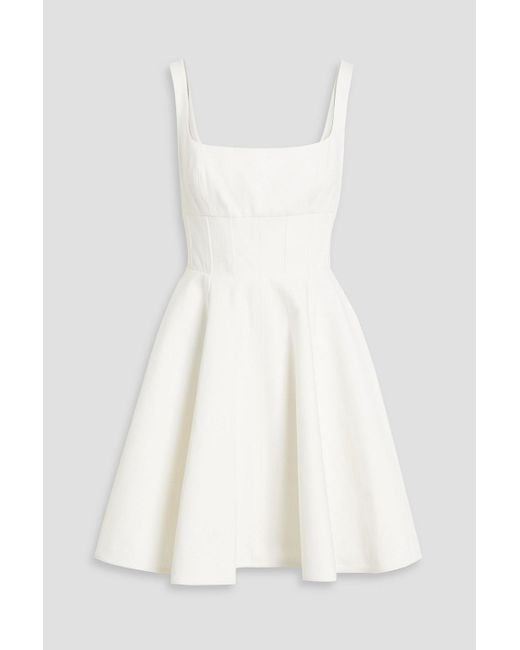 Emilia Wickstead White Mona Denim Mini Dress