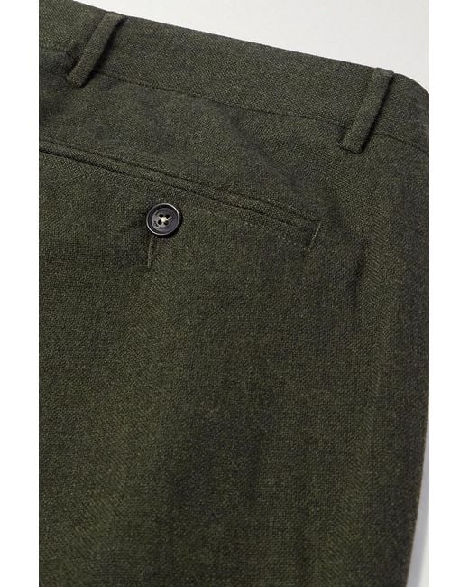 Massimo Alba Green Mauko Slim-Fit Straight-Leg Wool Suit Pants for men