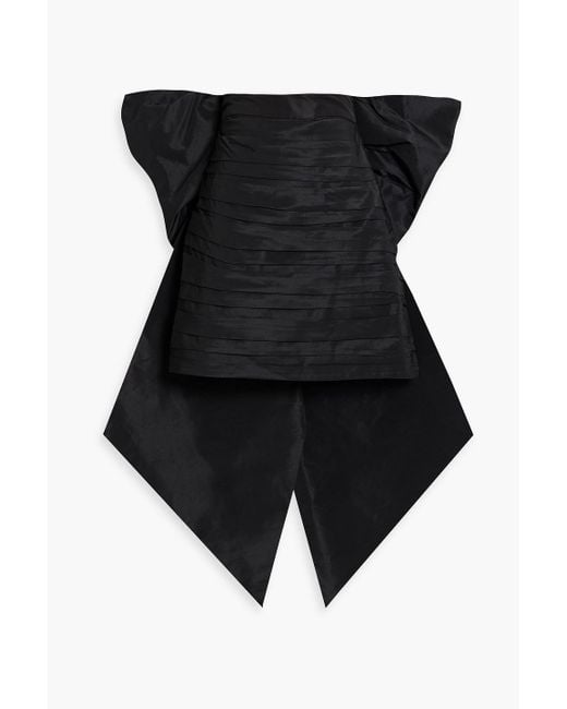 Rebecca Vallance Black Homecoming Bow-detailed Taffeta Mini Skirt