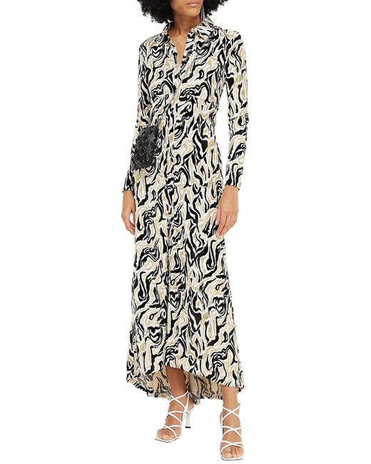 Rabanne White Metallic Chenille-jacquard Maxi Dress