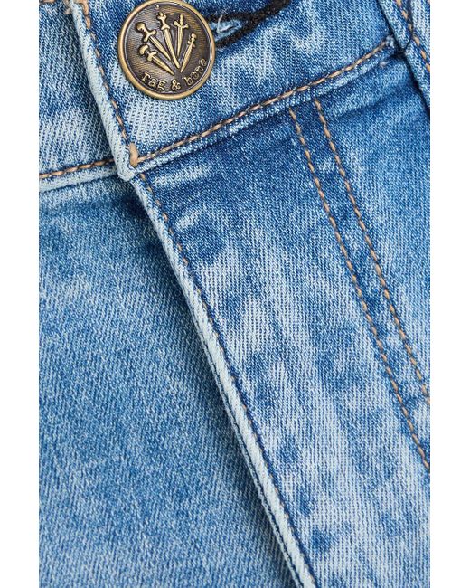 Rag & Bone Blue Sofie High-Rise Wide-Leg Jeans