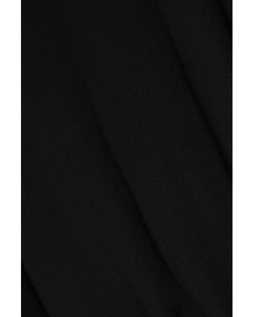 Emporio Armani Black Mulberry Silk Polo Shirt for men