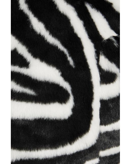 Ronny Kobo Black Tel aus kunstfell mit zebraprint