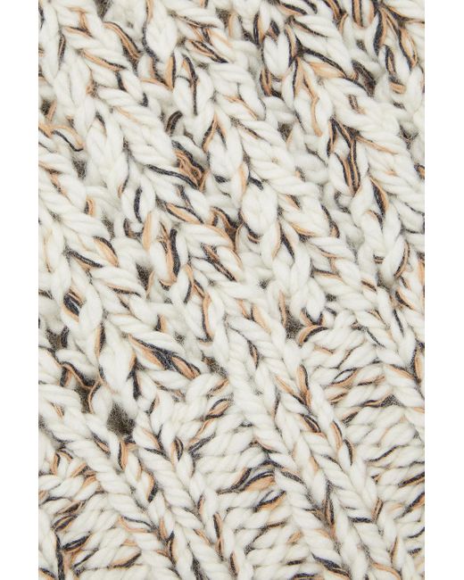 Theory White Marled Wool And Cashmere-Blend Sweater
