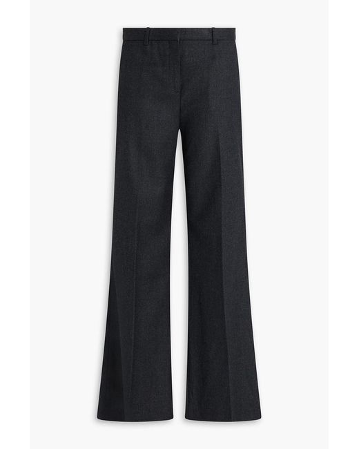 Theory Black Talbert Wool-flannel Wide-leg Pants