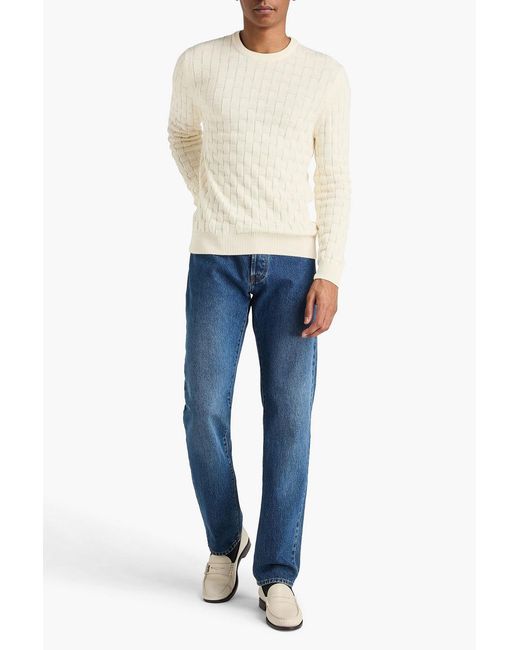 Slowear Natural Textured-Knit Cotton Sweater for men