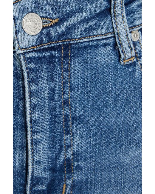 FRAME Blue Le Crop Mini Boot Faded High-rise Bootcut Jeans