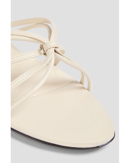 Le Monde Beryl White Leather Mules