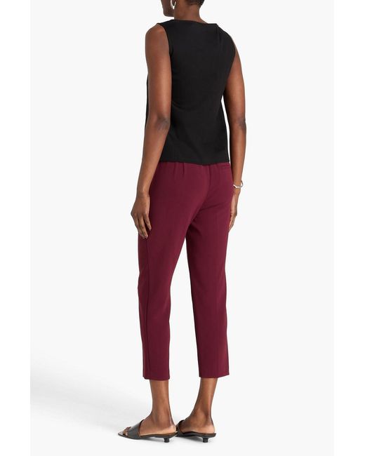 Theory Treeca Cropped Crepe Tapered Pants