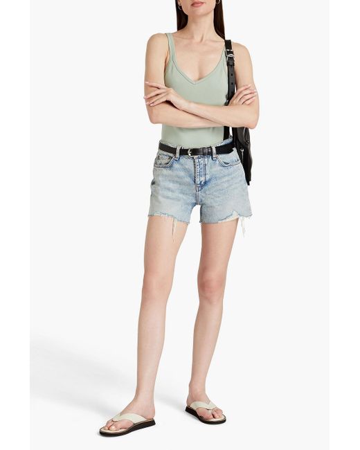 Rag & Bone Blue Stretch-jersey Bodysuit