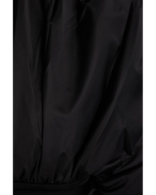 Hervé Léger Black Ruched Nylon Mini Dress