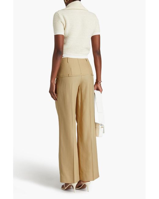 Jacquemus Natural Criollo Belted Canvas Wide-Leg Pants