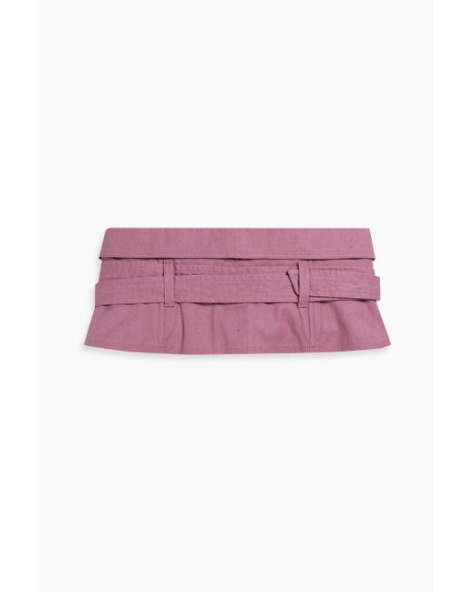 Isabel Marant Pink Prika Cotton And Linen-blend Belt