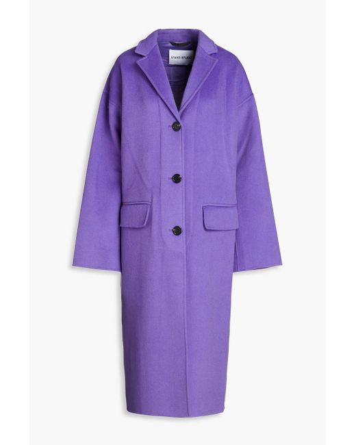 purple felt coat