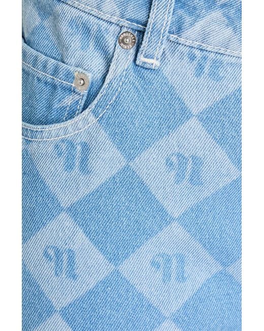 Nanushka Blue Maeson hoch sitzende jeans mit geradem bein und logoprint