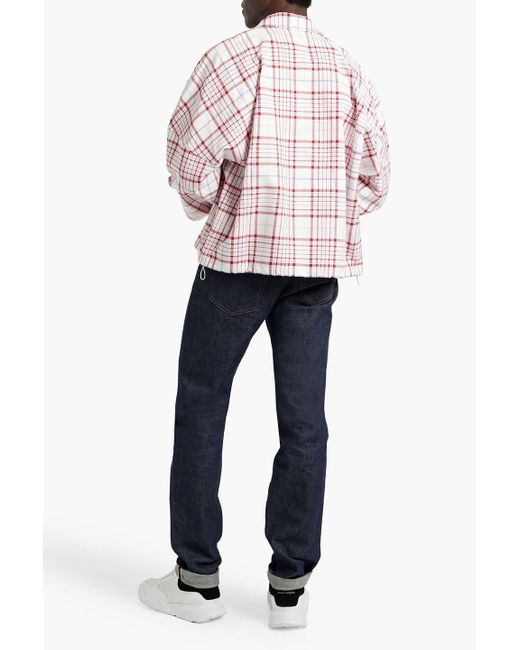 Jacquemus Pink Criollo Checked Cotton-Jacquard Overshirt for men